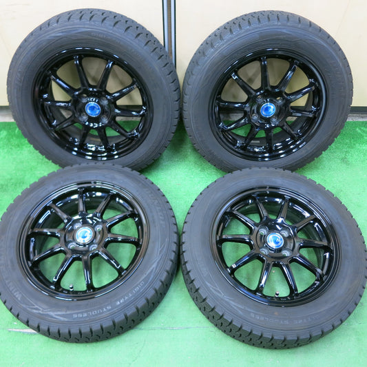 [送料無料]バリ溝！キレイ！9.5分★スタッドレス 175/65R15 ダンロップ ウインターマックス WM01 AL 社外 アルミ 15インチ PCD100/4H★3062704ヒス