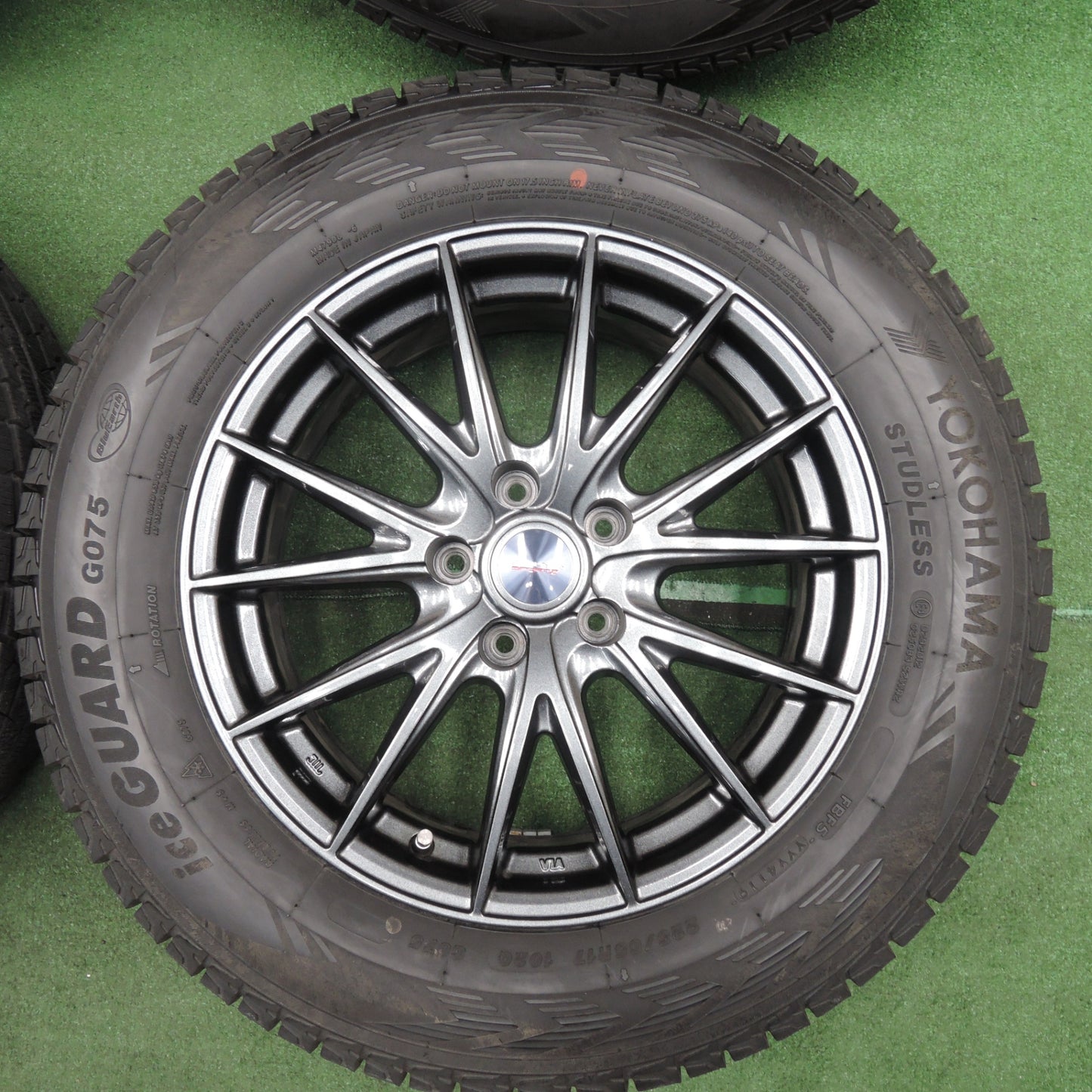 [送料無料] バリ溝！9.5分以上★スタッドレス 225/65R17 ヨコハマ アイスガード G075 weds VELVA SPORTZ SUV 17インチ PCD114.3/5H★4011901TNス