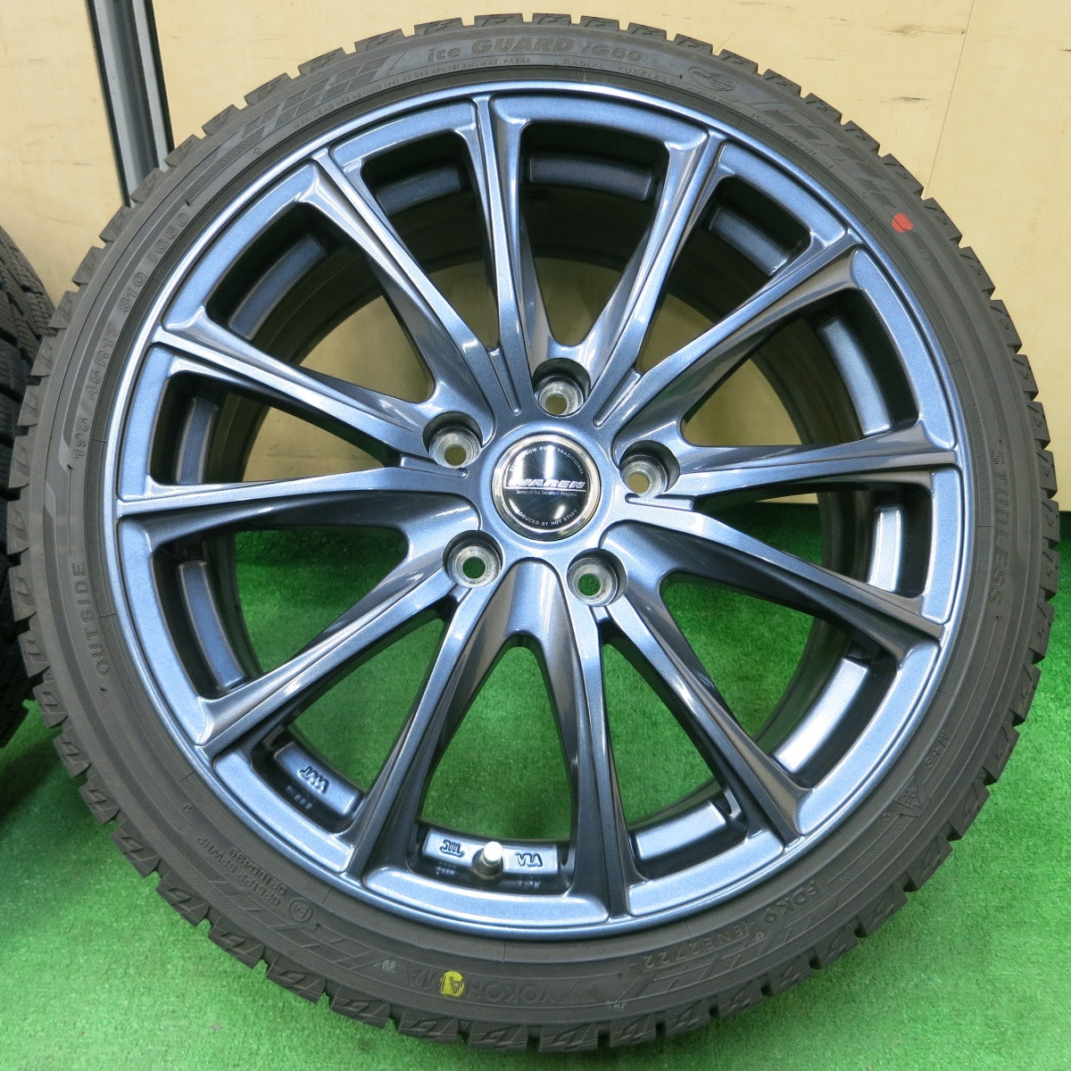 *送料無料* 超バリ溝！22年！キレイ！ほぼ10分★スタッドレス 195/45R17 ヨコハマ アイスガード iG60 WAREN ヴァーレン 17インチ PCD114.3/5H★4021707イス
