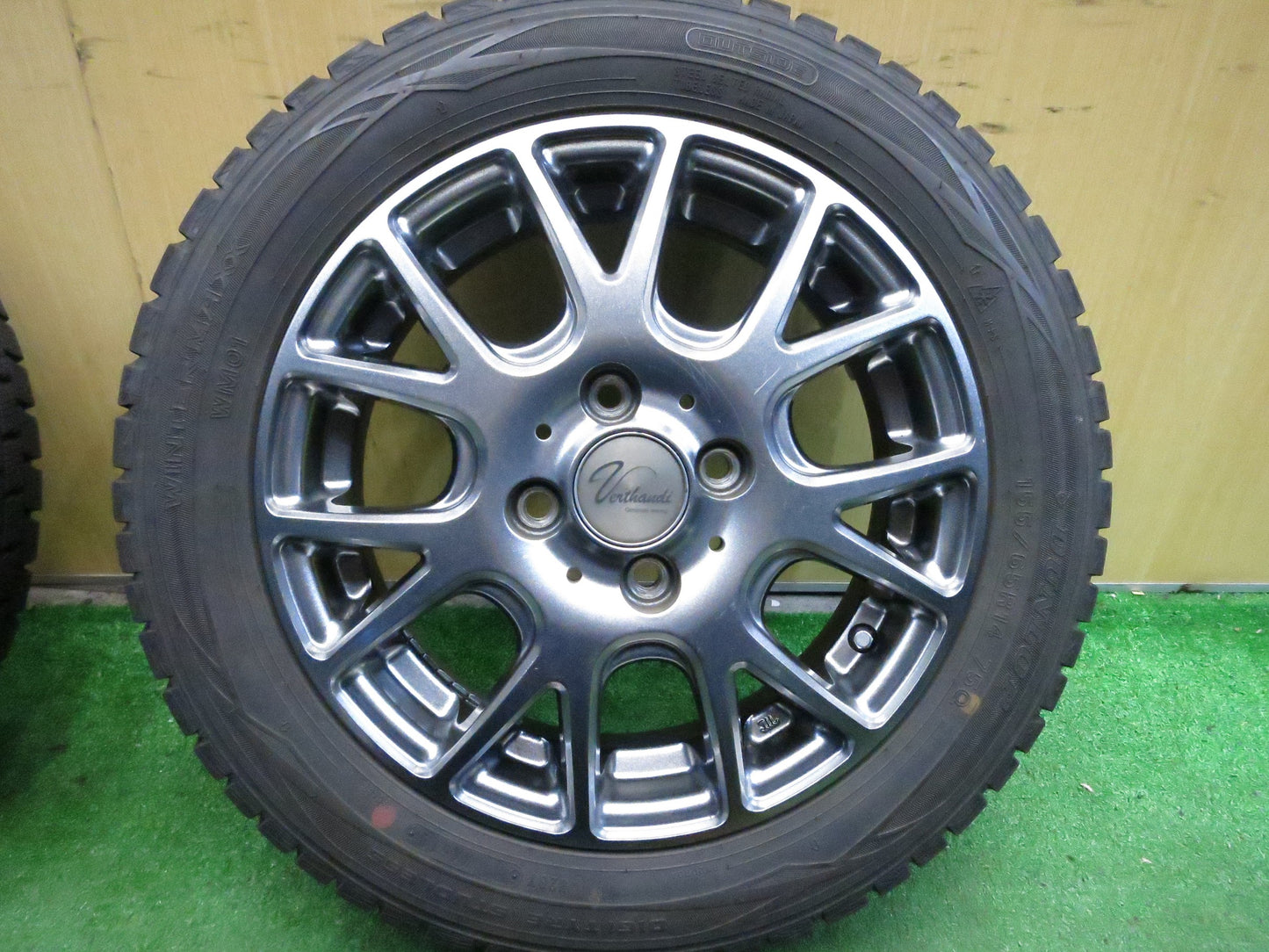 [送料無料]4本価格★スタッドレス 155/65R14 Verthandi ダンロップ ウインターマックス WM01 ヴェルザンディ ヴェルサンディ 14インチ PCD100/4H★3013010Hス