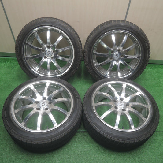[送料無料]4本価格★スタッドレス SPORT TECHNIC 225/45R18 ブリヂストン ブリザック REVO GZ アルミ 18インチ PCD114.3/5H★3091206SYス