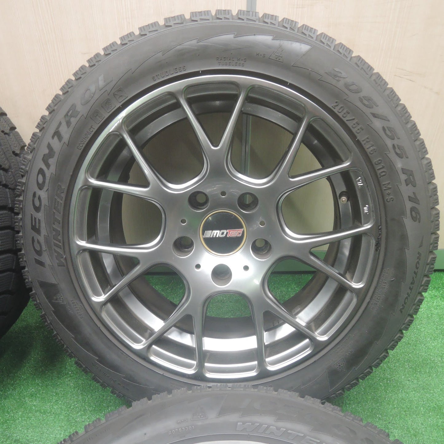 [送料無料]4本価格★BMW 等 MOTEC 205/55R16 NUR スタッドレス ピレリ アイスコントロール モーテック 16インチ PCD120/5H★3092004SYス
