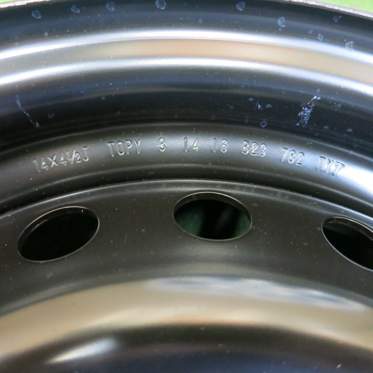 [送料無料]新車外し★ホンダ N-BOX 純正 スチール ホイール 14インチ 14×4.5J PCD100/4H Nボックス★3101311イホ