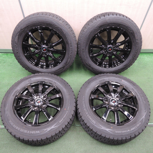 *送料無料*バリ溝！キレイ！9分★スタッドレス 195/65R15 ダンロップ ウインターマックス WM01 Fang ファング 15インチ PCD114.3/5H★4010909TNス