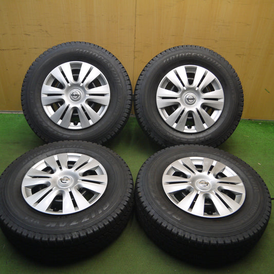 *送料無料*バリ溝!21年!キレイ!9.5分★日産 NV350 キャラバン 純正 スチール 195/80R15 スタッドレス ブリヂストン ブリザック VL1 PCD139.7/6H★4011007Hス