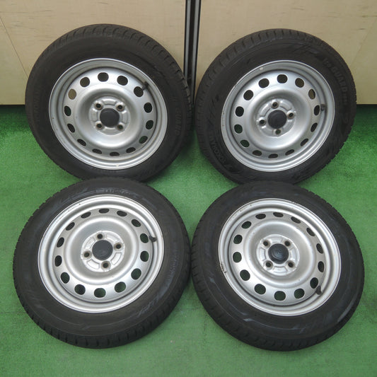 *送料無料* バリ溝！キレイ！8.5分★ダイハツ タント 純正 スチール 155/65R14 スタッドレス ヨコハマ アイスガード iG60 PCD100/4H★4022712SYス