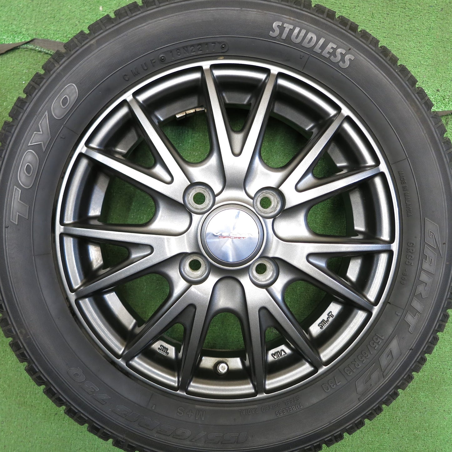 [送料無料]キレイ★スタッドレス 155/65R13 トーヨー ガリット G5 VELVA SPORT ヴェルヴァ スポーツ 13インチ PCD100/4H★3062305Hス
