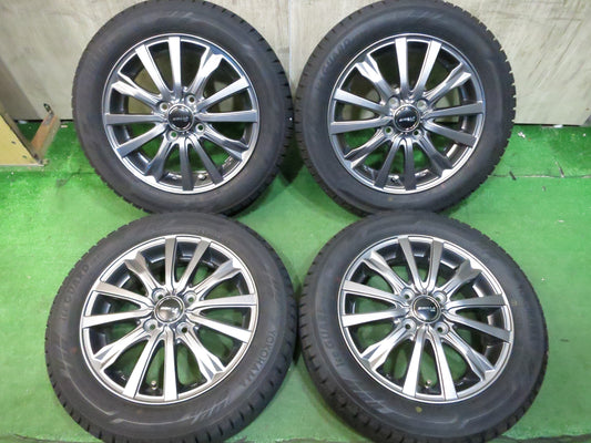 [送料無料]バリ溝！22年！キレイ！ほぼ10分★スタッドレス 155/65R14 ヨコハマ アイスガード iG60 SIBILLA NEXT W5 シビラ 14インチ PCD100/4H★3022704Hス
