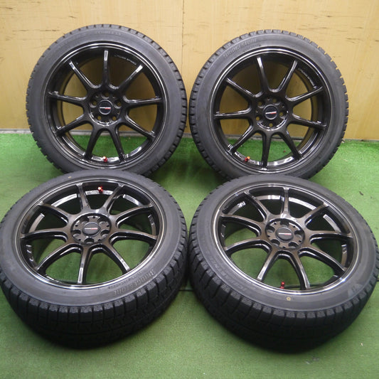 *送料無料* バリ溝！22年！9.5分★86 BRZ等 CROSS SPEED 215/45R17 スタッドレス ブリヂストン アイスパートナー2 クロススピード PCD100/5H★4021904Hス