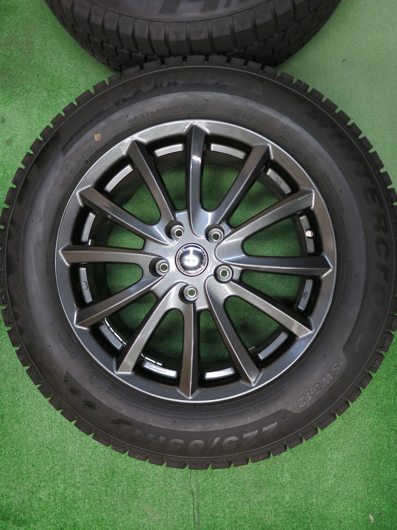 [送料無料]超バリ溝！21年！キレイ！ほぼ10分★スタッドレス 225/65R17 QRASIZ KOSEI 光生 コーセイ ワンリ ウインタークロス SW312 PCD114.3/5H★3030107ヒス