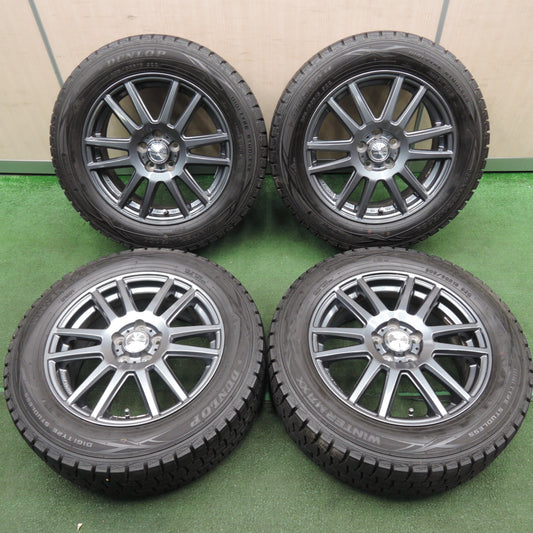 *送料無料* バリ溝!キレイ!9.5分★スタッドレス 205/60R16 ダンロップ ウインターマックス WM01 dp devotion 16インチ PCD100/5H★4021311TNス