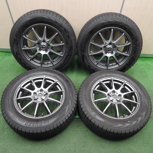 *送料無料*バリ溝！22年！キレイ！ほぼ10分★スタッドレス 225/65R17 ヨコハマ アイスガード G075 SCHNEIDER ATECH シュナイダー 17インチ PCD114.3/5H★3111510SYス