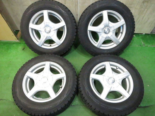 [送料無料]バリ溝！19年！キレイ！ほぼ10分★スタッドレス 175/70R14 ダンロップ ウインターマックス WM01 JOKER 14インチ PCD100 114.3/4H マルチ★3020804Hス