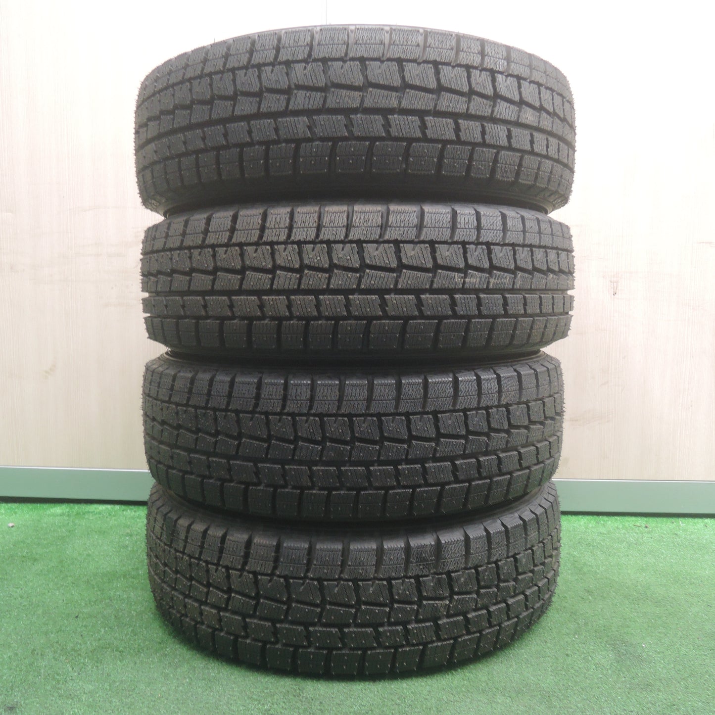 *送料無料*超バリ溝！19年！キレイ！ほぼ10分★スタッドレス 175/65R15 ダンロップ ウインターマックス WM01 社外 アルミ 15インチ PCD100/4H★3110804NJス