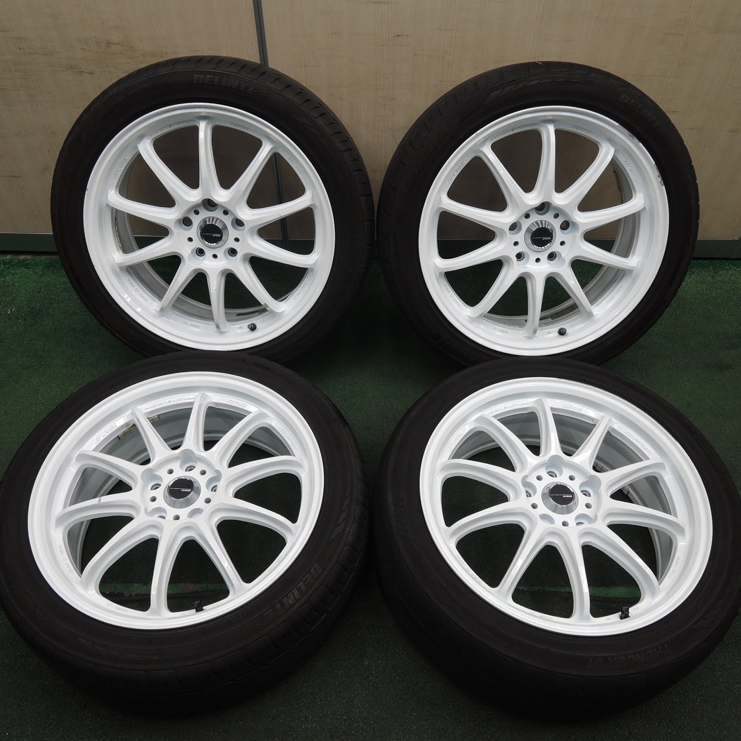 *送料無料* バリ溝！20年！8.5分★WORK EMOTION ZR10 WFT 225/45R18 デリンテ サンダー D7 ワークエモーション PCD114.3/5H★4030201HAノ