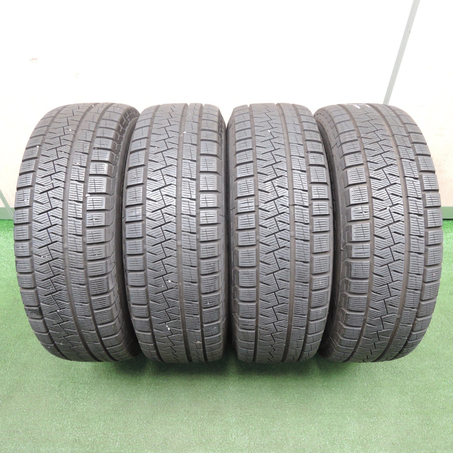 [送料無料] バリ溝！21年！8.5分★スタッドレス 195/65R15 ピレリ アイスアシンメトリコ PLUS MANARAY SPORT SMART 15インチ PCD114.3/5H★4011909TNス