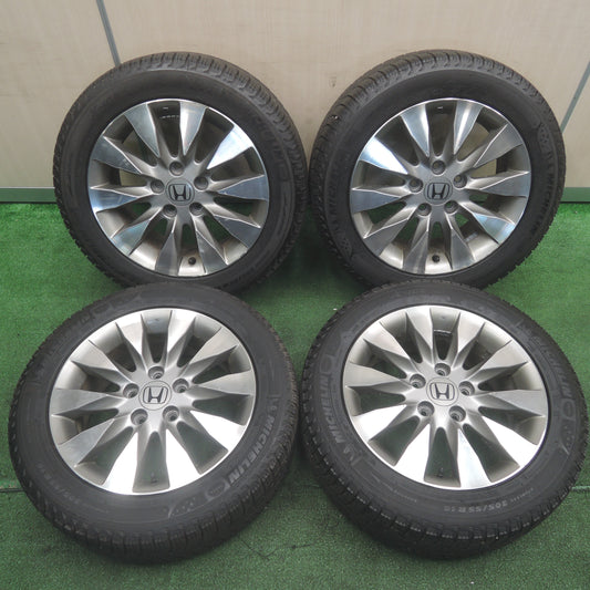 *送料無料*バリ溝！9.5分★ホンダ FD3 シビック 純正 205/55R16 スタッドレス ミシュラン X-ICE XI3 16インチ PCD114.3/5H★3110901NJス