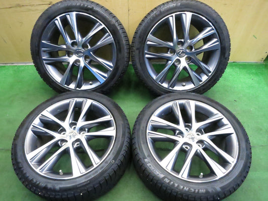 [送料無料]バリ溝！19年！キレイ！9分★レクサス IS300h バージョンL 後期 純正 225/45R17 スタッドレス ミシュラン X-ICE3+ 17インチ PCD114.3/5H★3020312Hス