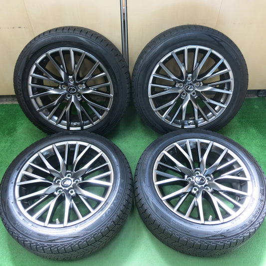 [送料無料]空気圧センサー付！バリ溝！20年！キレイ！9.5分★レクサス RX450h Fスポーツ 純正 235/55R20 スタッドレス ダンロップ SJ8 PCD114.3/5H★3052703ヒス