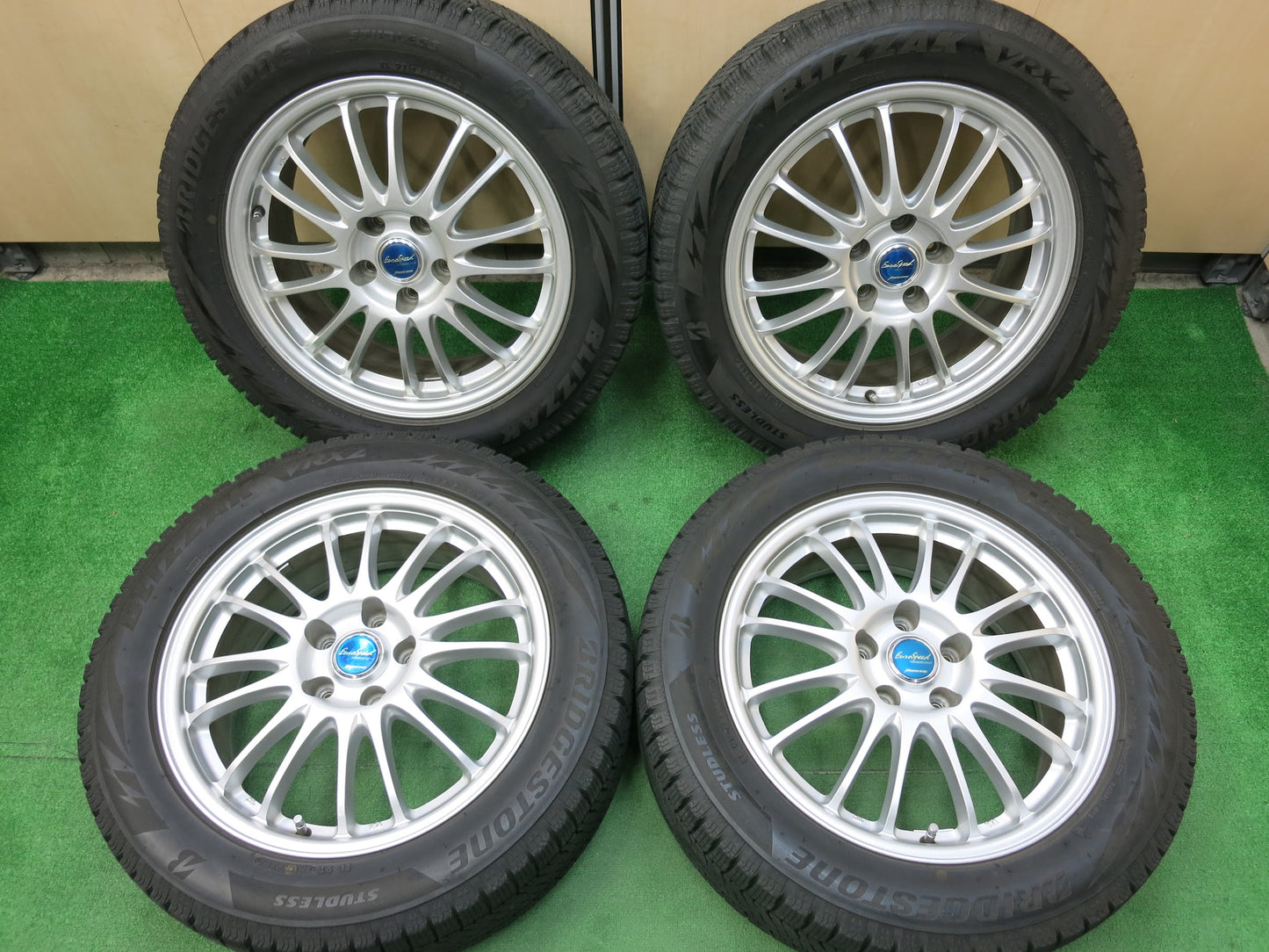 [送料無料]バリ溝！9分★スタッドレス 235/50R17 ブリヂストン ブリザック VRX2 EuroSpeed MANARAY SPORT ユーロスピード 17インチ PCD114.3/5H★3012803ヒス
