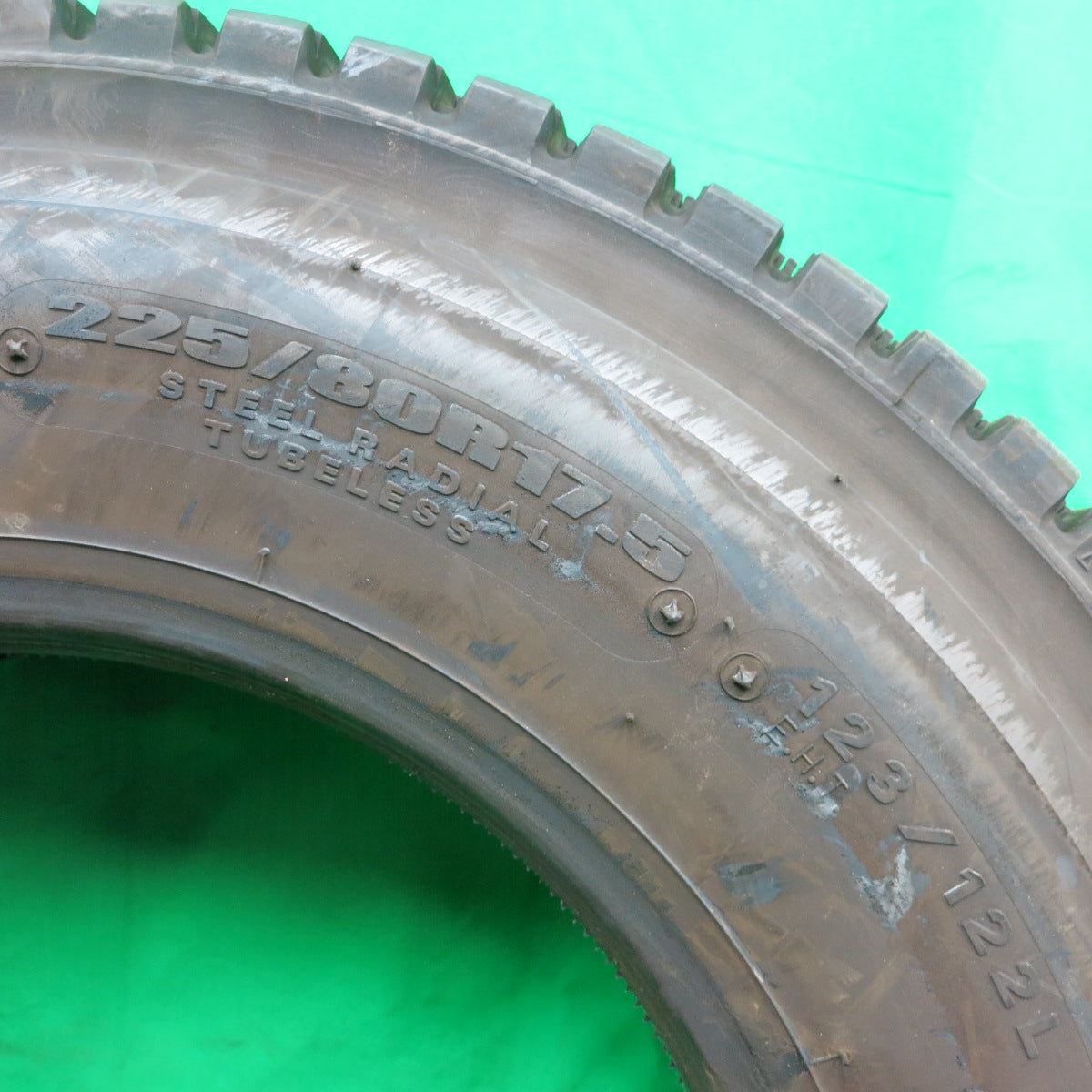 *送料無料*バリ溝！22年！9.5分★トラック タイヤ 225/80R17.5 123/122L スタッドレス ダンロップ デクテス SP001 17.5インチ★3110202KKスタ
