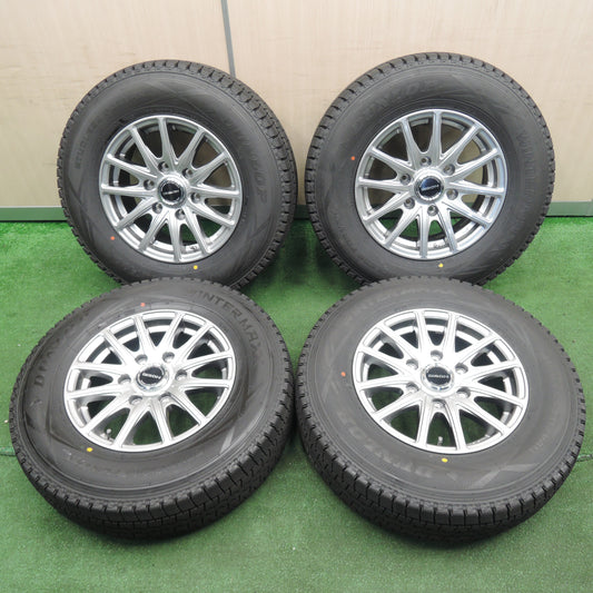 *送料無料*超バリ溝！22年！キレイ！ほぼ10分★ハイエース 等 195/80R15 スタッドレス ダンロップ ウインターマックス SV01 BISON バイソン PCD139.7/6H★3112101NJス