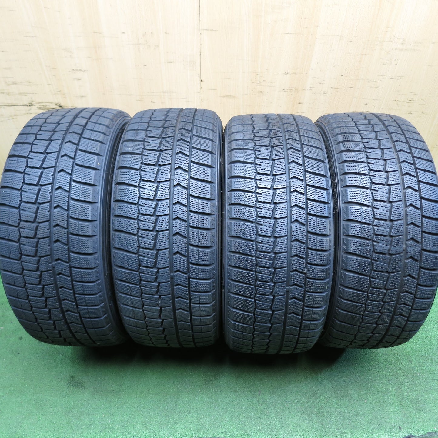 [送料無料]バリ溝！9.5分★スバル WRX STI 純正 245/40R18 スタッドレス ダンロップ ウインターマックス WM02 18インチ PCD114.3/5H★3060606Hス