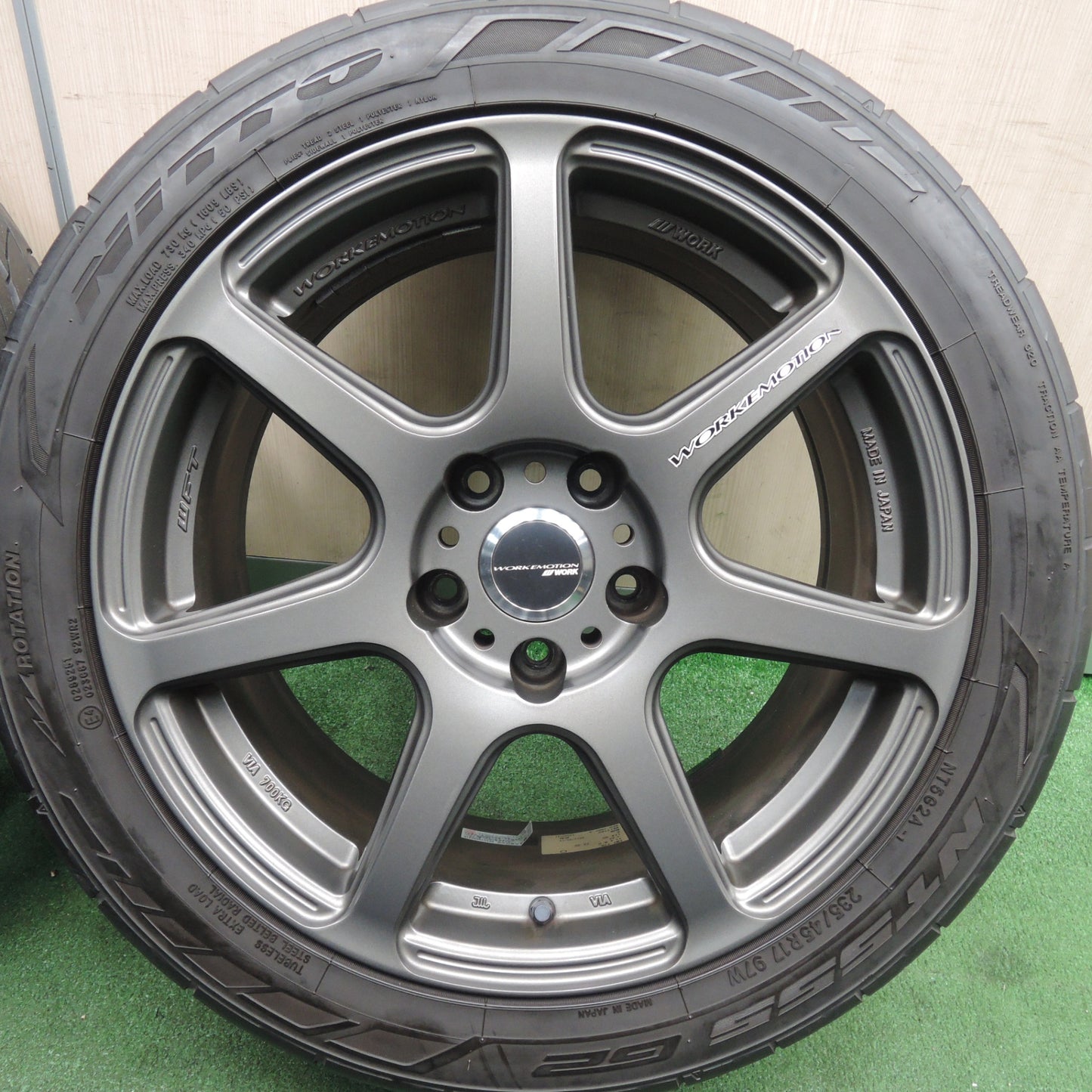 *送料無料* キレイ★WORK EMOTION WFT EMT-T7R 235/45R17 ニットー NT555 G2 ワーク エモーション PCD114.3/5H★4021206HAノ