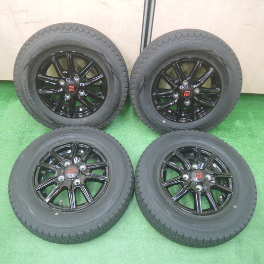 *送料無料*バリ溝！21年！キレイ！9.5分★スタッドレス 145/80R12 80/78N ダンロップ ウインターマックス SV01 SEIN ザイン 12インチ PCD100/4H★3112812SYス