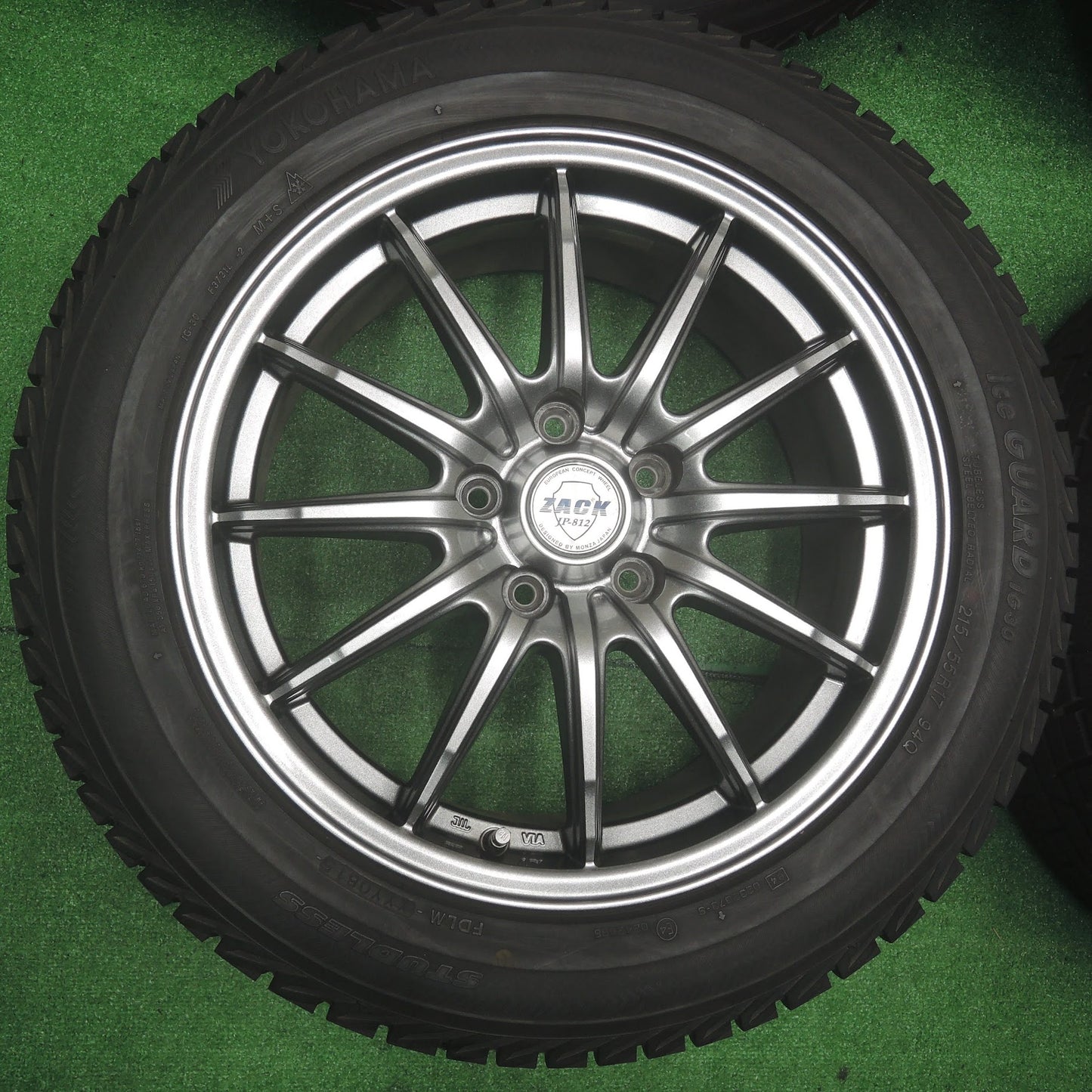 [送料無料]バリ溝！キレイ！9.5分★スタッドレス 215/55R17 ヨコハマ アイスガード iG30 ZACK JP-812 MONZA ザック モンツァ 17インチ PCD114.3/5H★3080909SYス
