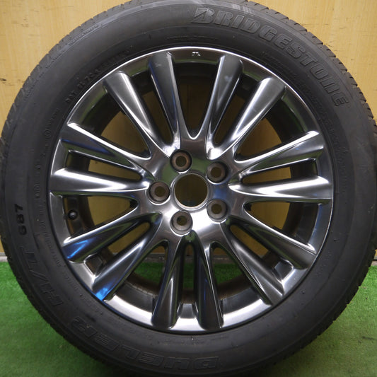 *送料無料*バリ溝!キレイ!8.5分★トヨタ 60系 ハリアー 純正 235/55R18 ブリヂストン デューラー H/T 687 18インチ PCD114.3/5H★3122608Hノ
