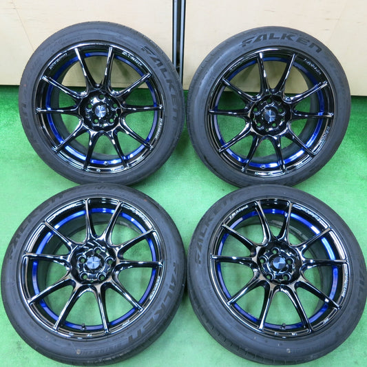 *送料無料* バリ溝!23年!キレイ!9分★Weds Sport SA-25R 215/45R17 ファルケン アゼニス FK520L 17インチ ウェッズスポーツ PCD100/5H★4021605イノ