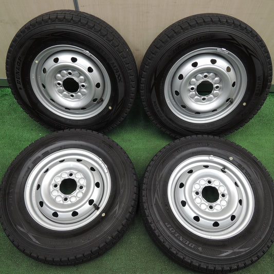 *送料無料*超バリ溝!22年!キレイ!ほぼ10分★スタッドレス 145/80R12 80/78N ダンロップ ウインターマックス SV01 TOPY スチール 12インチ PCD100/4H★3122318HAス