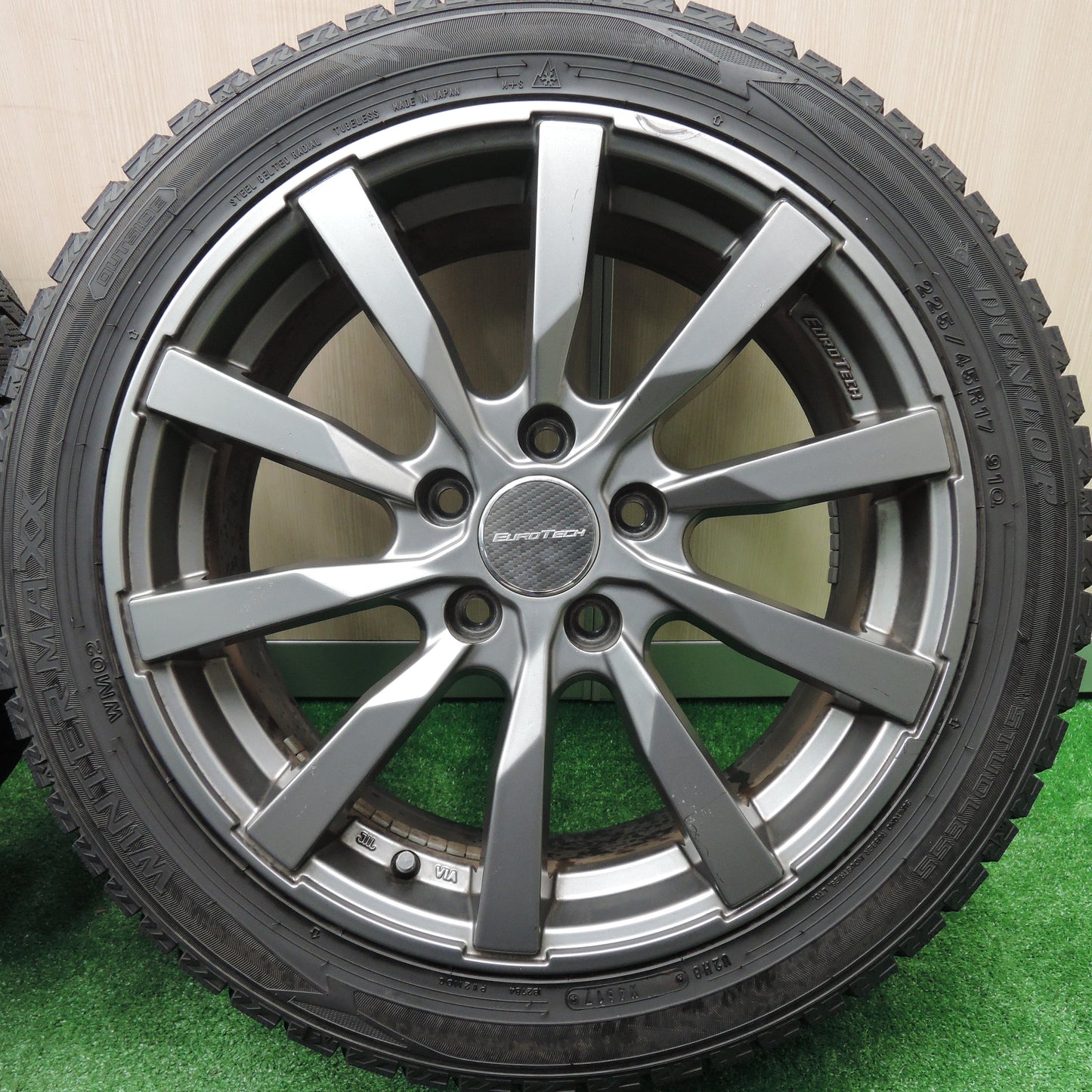 *送料無料*4本価格★ワーゲン等 EURO TECH 225/45R17 スタッドレス ダンロップ ウインターマックス WM02 ユーロテック 17インチ PCD112/5H★4010608HAス