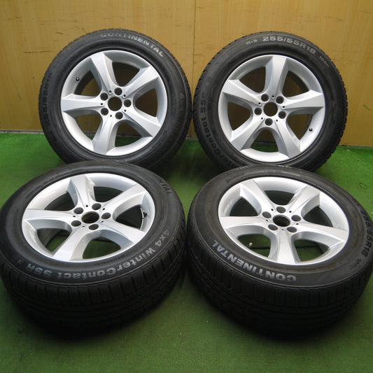 *送料無料*バリ溝!キレイ!8.5分★BMW X5 E70 純正 255/55R18 スタッドレス コンチネンタル 4X4 ウインターコンタクト SSR RSC 18インチ PCD120/5H★3121805Hス