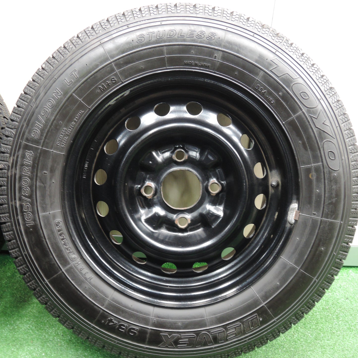 *送料無料*バリ溝！9.5分★日産 バネット 純正 スチール 165/80R14 91/90N トーヨー デルベックス 934 14インチ PCD114.3/4H★3111702HAス