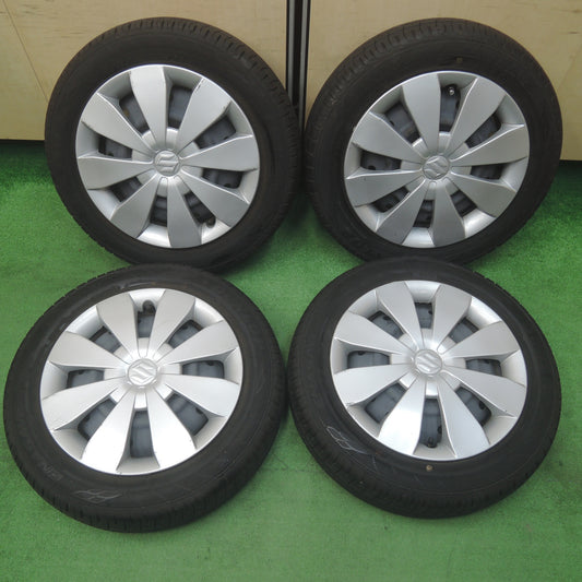 *送料無料* バリ溝!21年!9分★スズキ ワゴンR 純正 スチール 155/65R14 ダンロップ エナセーブ EC204 PCD100/4H★4020203SYノ