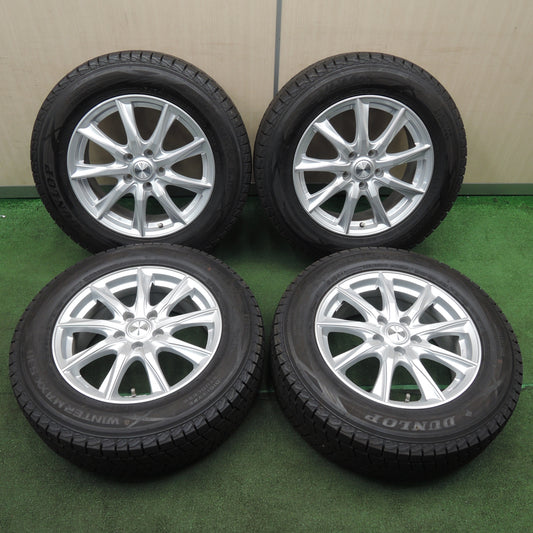 *送料無料* 超バリ溝!22年!キレイ!ほぼ10分★スタッドレス 225/65R17 ダンロップ ウインターマックス SJ8 DUFACT デュファクト PCD114.3/5H★4022905NJス