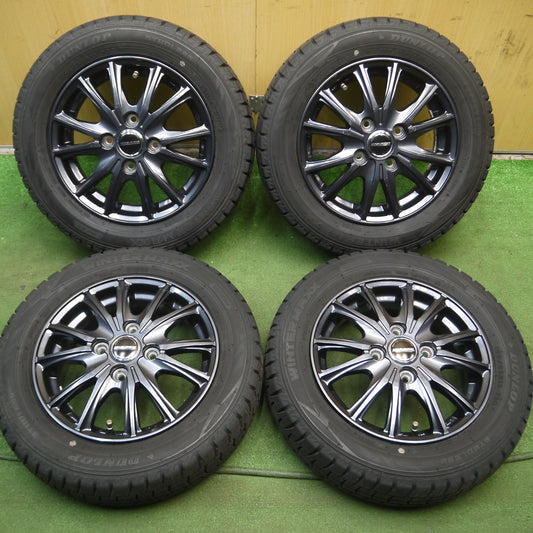 *送料無料*バリ溝！20年！キレイ！9.5分★スタッドレス 155/65R13 ダンロップ ウインターマックス WM02 WAREN ヴァーレン 13インチ PCD100/4H★3121203Hス