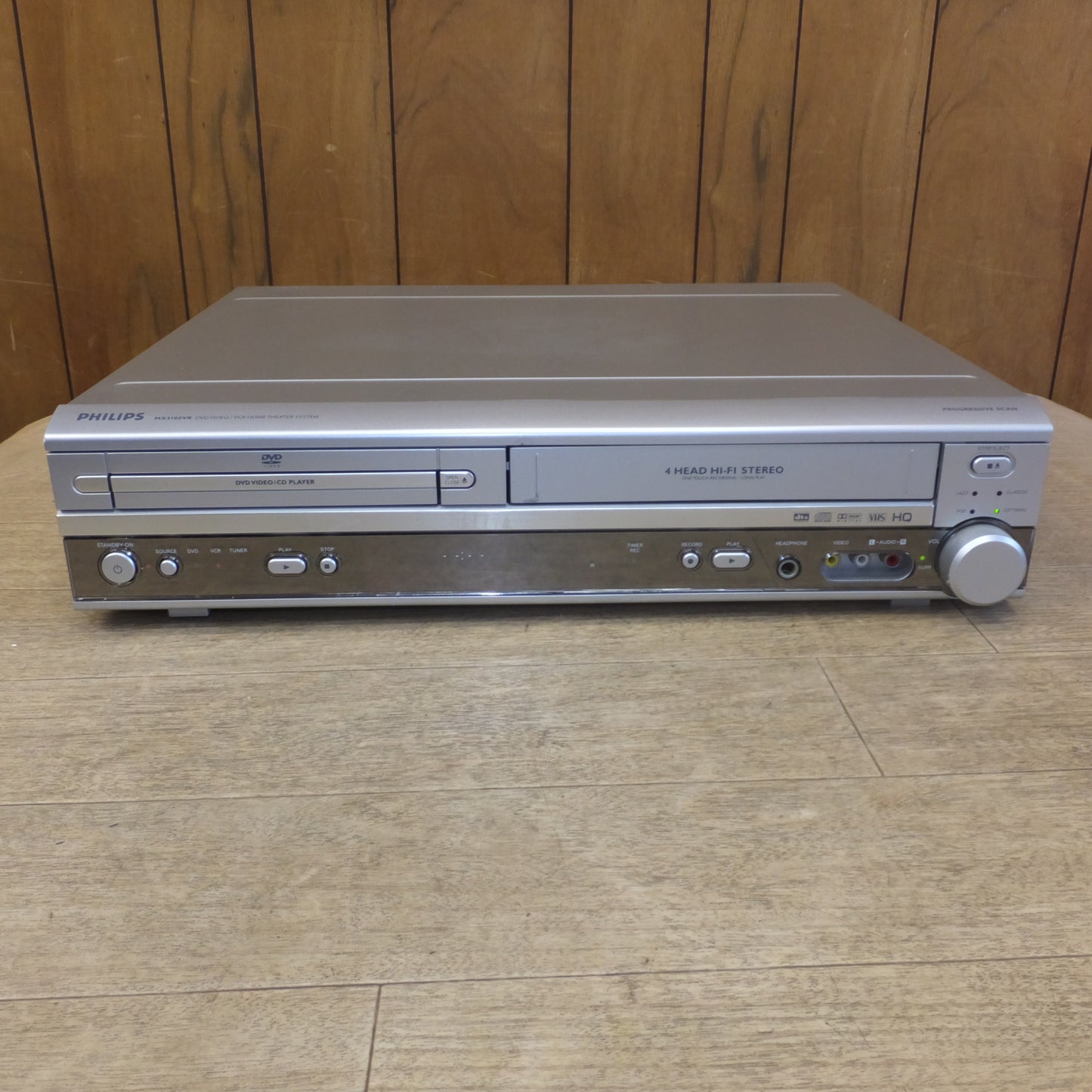 [送料無料]現状品★フィリップス Philips DVD VCR レシーバー MX5100VR/37　AC120V 60Hz　スピーカー 5点　ウーハー　ビデオ UNDER SIEGE2　セット★