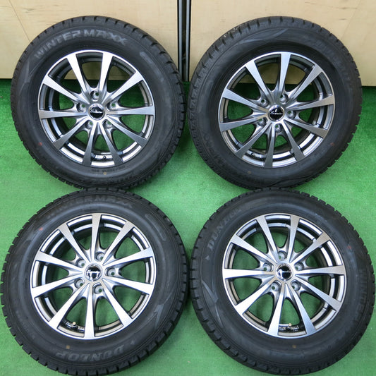 *送料無料*バリ溝!22年!キレイ!ほぼ10分★スタッドレス 195/65R15 ダンロップ ウインターマックス WM02 Exceeder エクシーダー 15インチ PCD114.3/5H★4010301イス