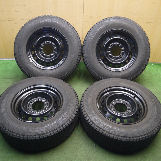 *送料無料*バリ溝!20年!キレイ!9分★ハイエース 純正 195/80R15 107/105R スタッドレス ミシュラン AGILIS X-ICE スチール ホイール 15インチ PCD139.7/6H★4010513Hス