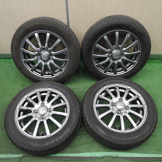 *送料無料* バリ溝!23年!キレイ!9分★155/65R14 ダンロップ エナセーブ EC204 SIBILLA NEXT β-12 シビラ 14インチ PCD100/4H★4021601NJノ