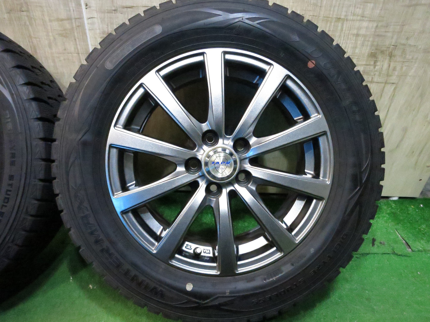 [送料無料]バリ溝！19年！キレイ！9.5分以上★スタッドレス 195/65R15 ダンロップ ウインターマックス WM01 ZACK JP-110 MONZA 15インチ PCD100/5H★3011102Hス