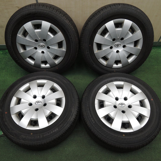 *送料無料* バリ溝!21年!ほぼ10分★トヨタ カローラ ルミオン 純正 スチール 195/65R15 オートバックス Maxrun EVERROAD PCD114.3/5H★4022504HAノ