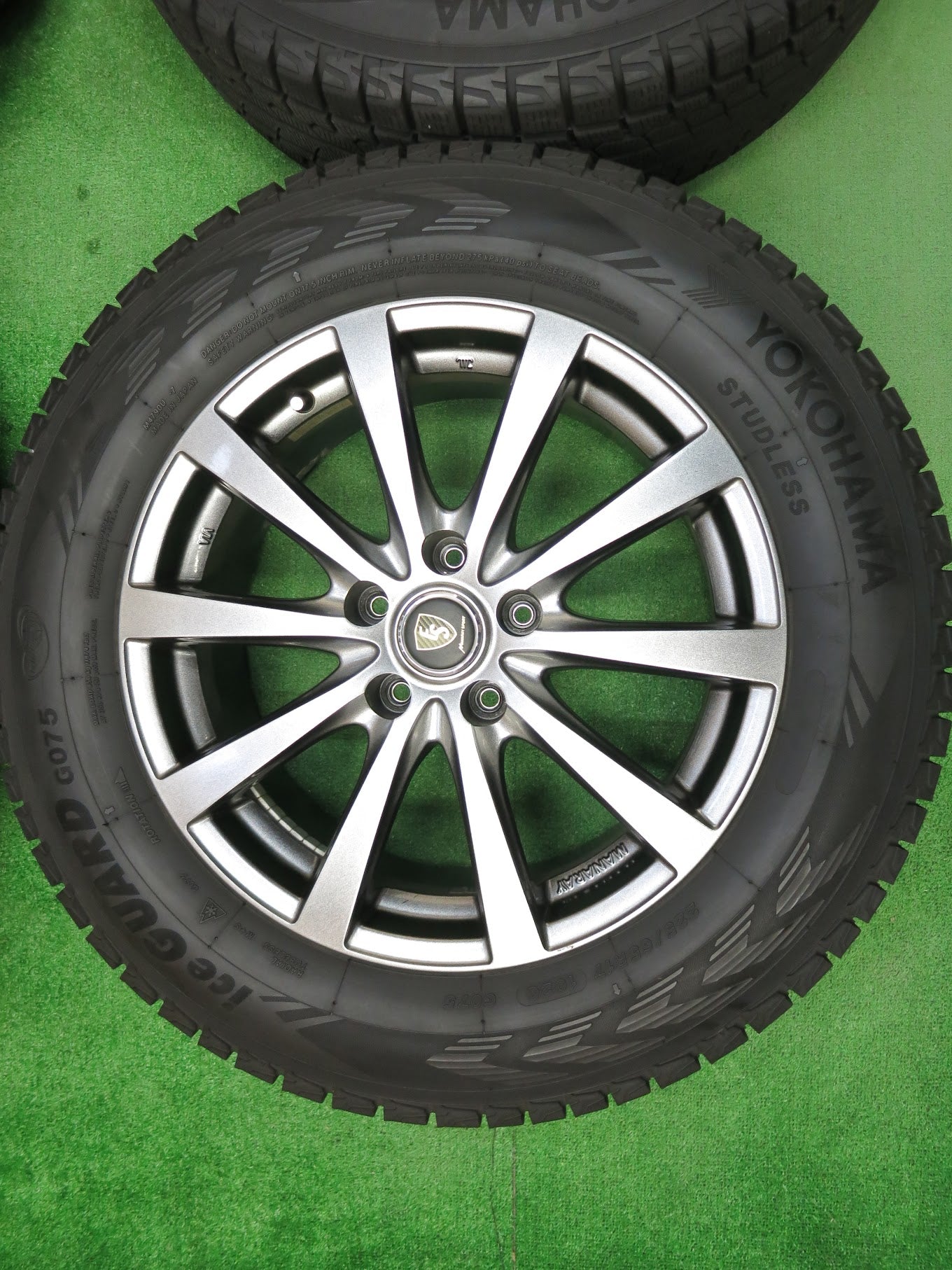 [送料無料]バリ溝！19年！綺麗！9.5分★スタッドレス 225/65R17 ヨコハマ アイスガード G075 MANARAY SPORT マナレイスポーツ 17インチ PCD114.3/5H★3011604ヒス