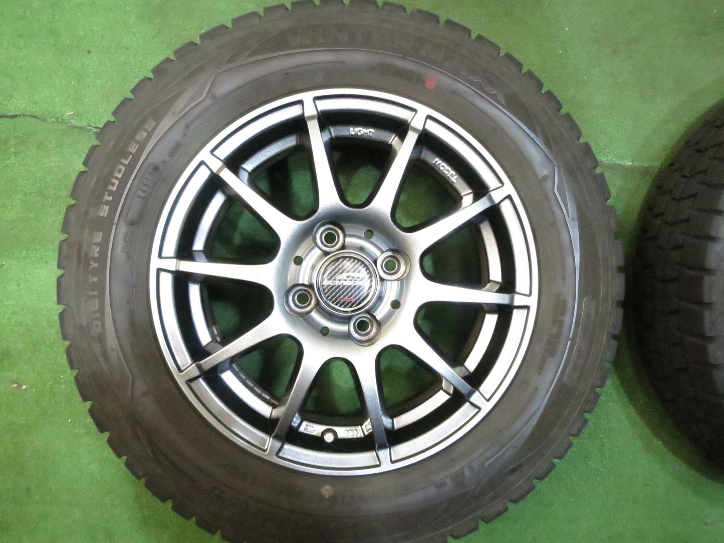 [送料無料]バリ溝！キレイ！9分★スタッドレス 175/70R14 ダンロップ ウインターマックス WM01 SCHNEIDER ATECH シュナイダー 14インチ PCD100/4H★3020807Hス