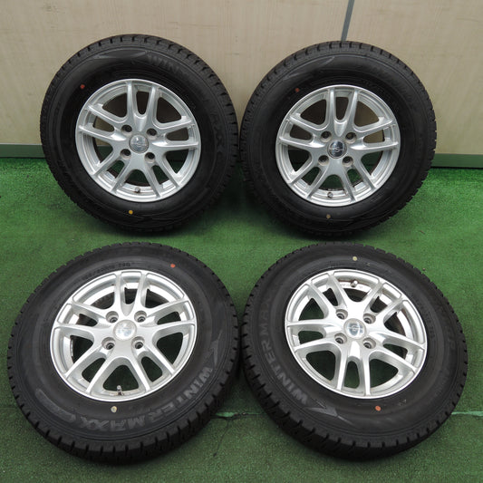 *送料無料*超バリ溝！22年！ほぼ10分★スタッドレス 155/80R13 ダンロップ ウインターマックス WM02 ENERGY LINE エナジーライン 13インチ PCD100/4H★4011410TNス