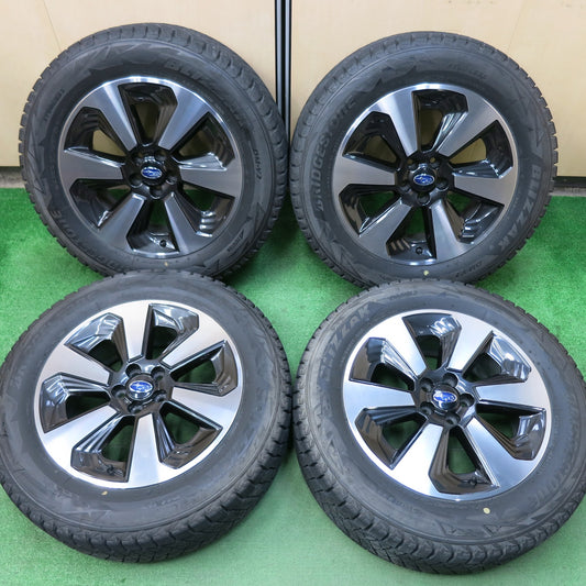 [送料無料]バリ溝！キレイ！9分★スバル SJ フォレスター 純正 225/60R17 スタッドレス ブリヂストン ブリザック DM-V2 17インチ PCD100/5H★3040506ヒス