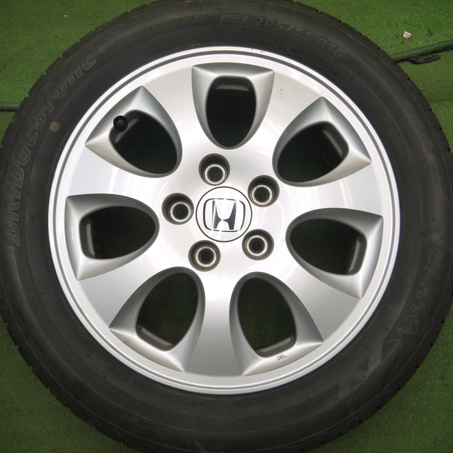 *送料無料* バリ溝！21年！キレイ！9.5分★ホンダ アコード 純正 205/55R16 ブリヂストン ネクストリー エコピア 16インチ PCD114.3/5H★4031204Hノ
